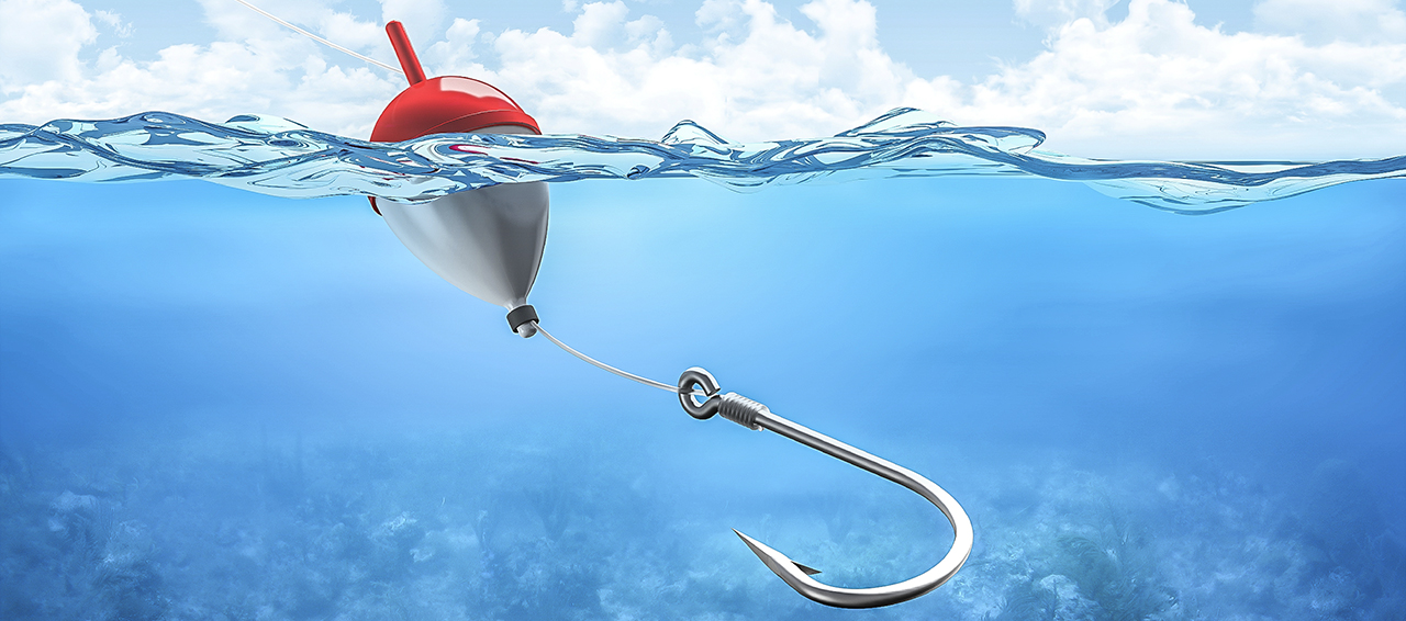 Float, fishing line and hook underwater vertical مجله خبری و تخصصی خط دید